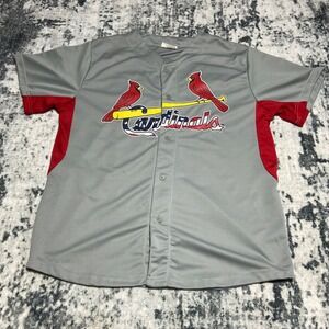 Match Up Promotions St Louis Cardinals Baseball Jersey Gray Red Mens XL MLB